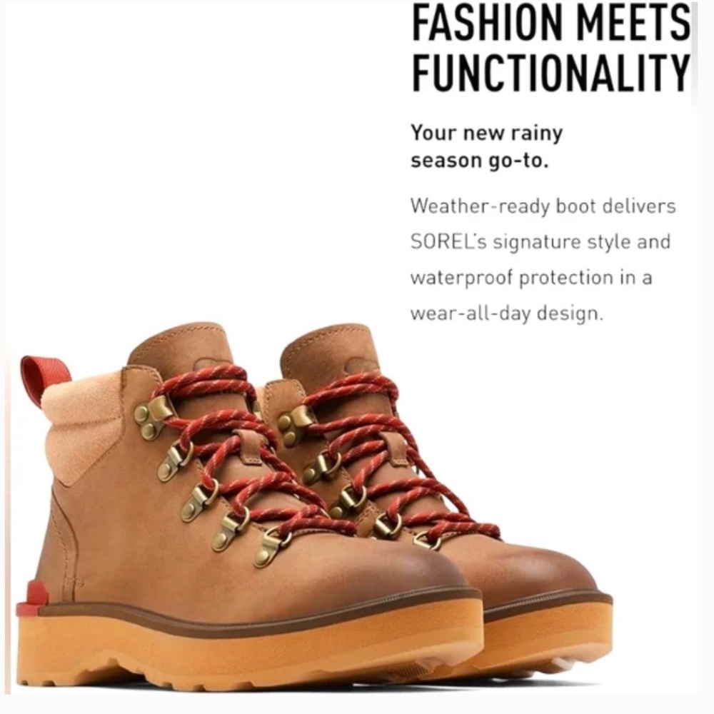 ❤️ Sorel Women's Hi-Line Hiker boots in umber/tawny leather size 8 Snow Winter